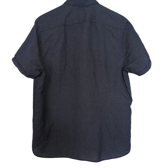 Ted Baker Navy Blue Linen Blend Short Sleeve Shirt XXL - Picture 3 of 13